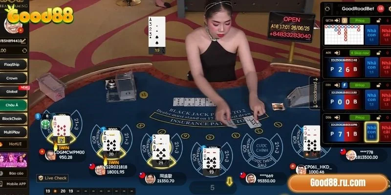 Blackjack Good88 - Siêu Phẩm Casino Không Nên Bỏ Lỡ 2 Cách chơi game bài Blackjack Good88