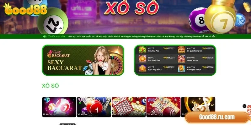 Xổ Số Good88 Trúng Lớn - Vận May Nằm Trong Tầm Tay Bạn 2 Điểm danh loạt sảnh game quay số hàng đầu trên Good88