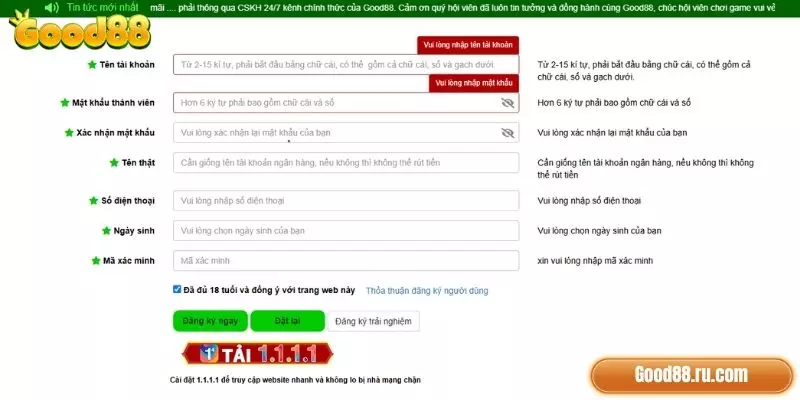 Đăng Ký Good88: Hướng Dẫn Tạo Acc Thành Công Với 3 Bước 1 Điều kiện cần thiết để đăng ký Good88 thành công